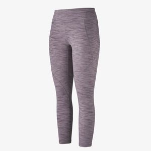 PATAGONIA Centered Crop Legging Purple and Gray Size Large.